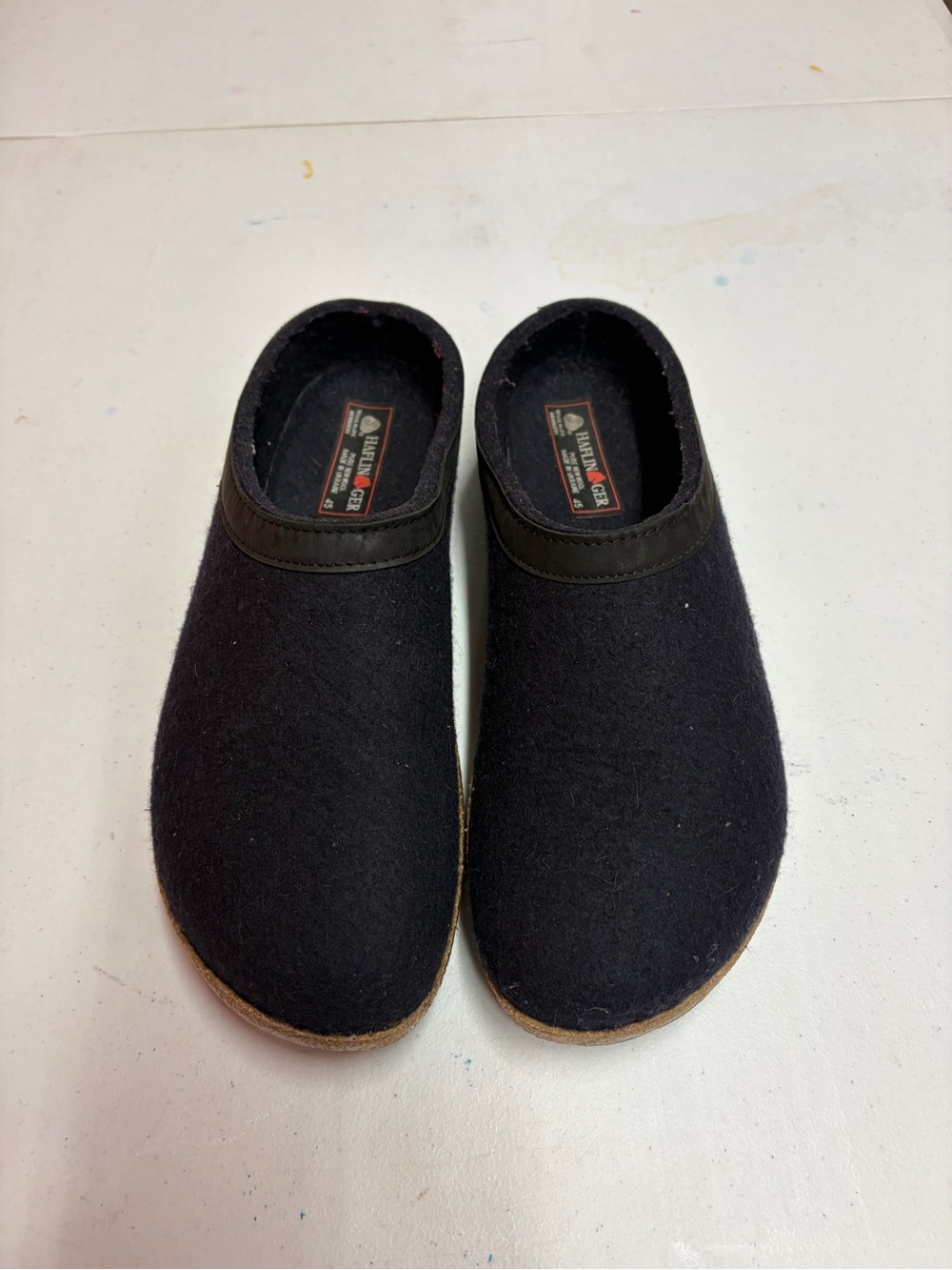Haflinger Black Rubber Sole Clog